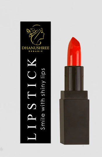 Dhanushree Organic Lipstick – Shade: Fiery Scarlet