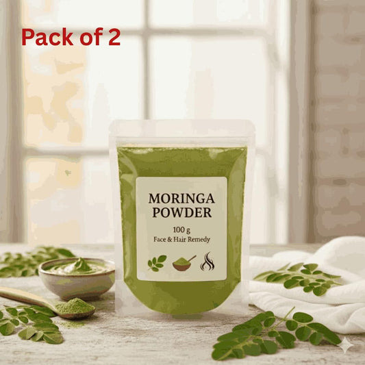 Moringa Powder for Face and Hair Remedy 100g	(Pack of 2)