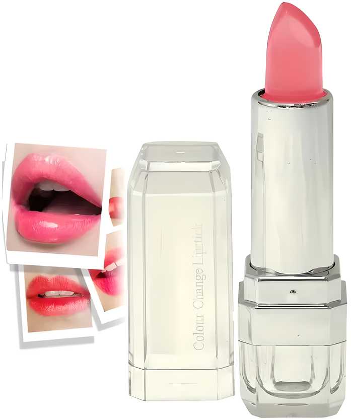 MYEONG Gold Glitter Color Change Gel Lipstick Pink