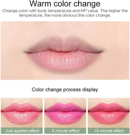 MYEONG Gold Glitter Color Change Gel Lipstick Pink